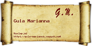 Gula Marianna névjegykártya